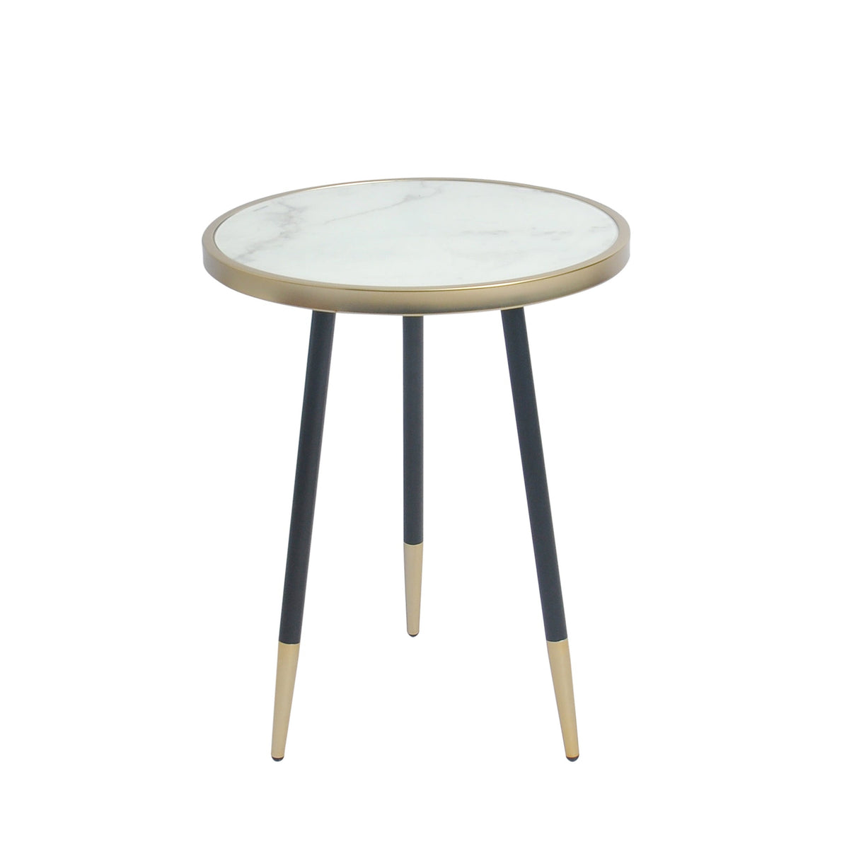 Nazar Retro Vintage Lamp Side Table with Marble top