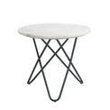 Heston White Marble Side Table