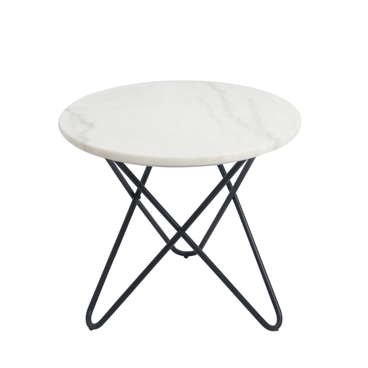 Heston White Marble Side Table