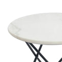 Heston White Marble Side Table