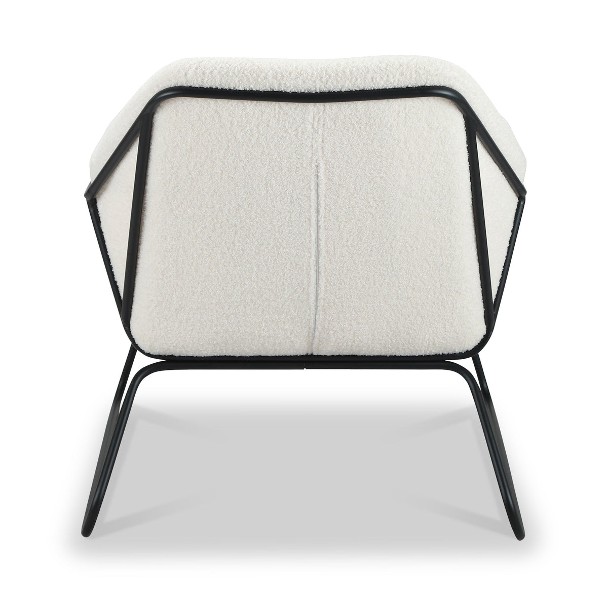 Hallie White Boucle Vanity Accent Chair
