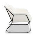 Hallie White Boucle Vanity Accent Chair