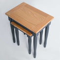 Topside view of the Chichester Black Living Room Nesting Side Tables 