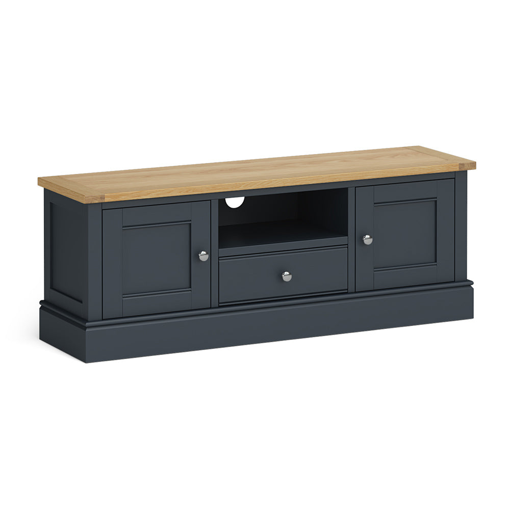 Chichester 135cm TV Stand Charcoal by Roseland Furniture