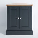 front view of the Chichester Charcoal Black Corner Cupboard
