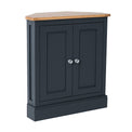 Chichester Charcoal Black Corner Cupboard from Roseland Furniture