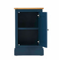 Chichester Stiffkey Blue Mini Cupboard - Front view with door open