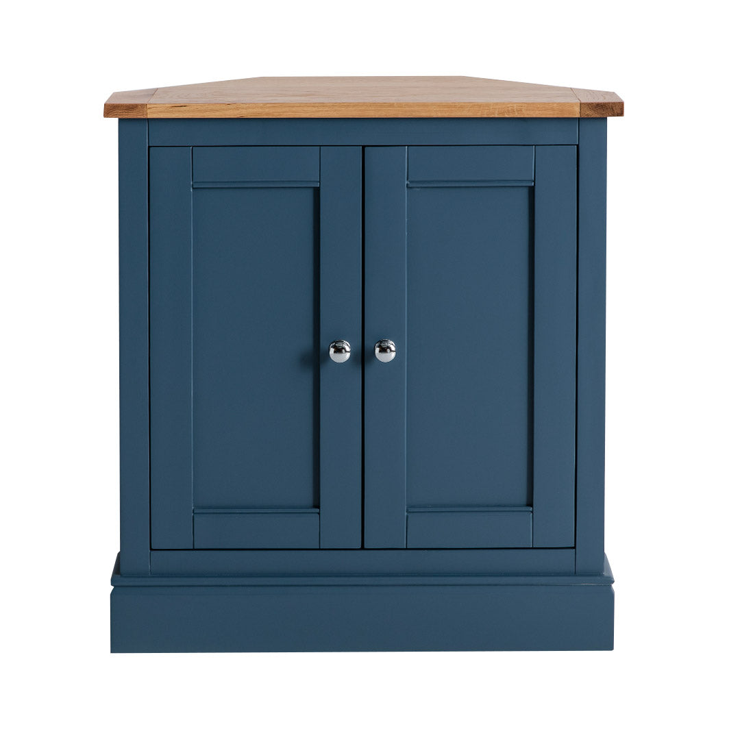 Chichester Stiffkey Blue Corner Cupboard from Roseland Furniture