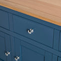 Close up of the drawers on the Chichester Stiffkey Blue Large Sideboard