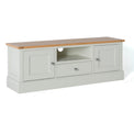 side view of the Chichester 135cm TV Stand Ivory by Roseland Furniture