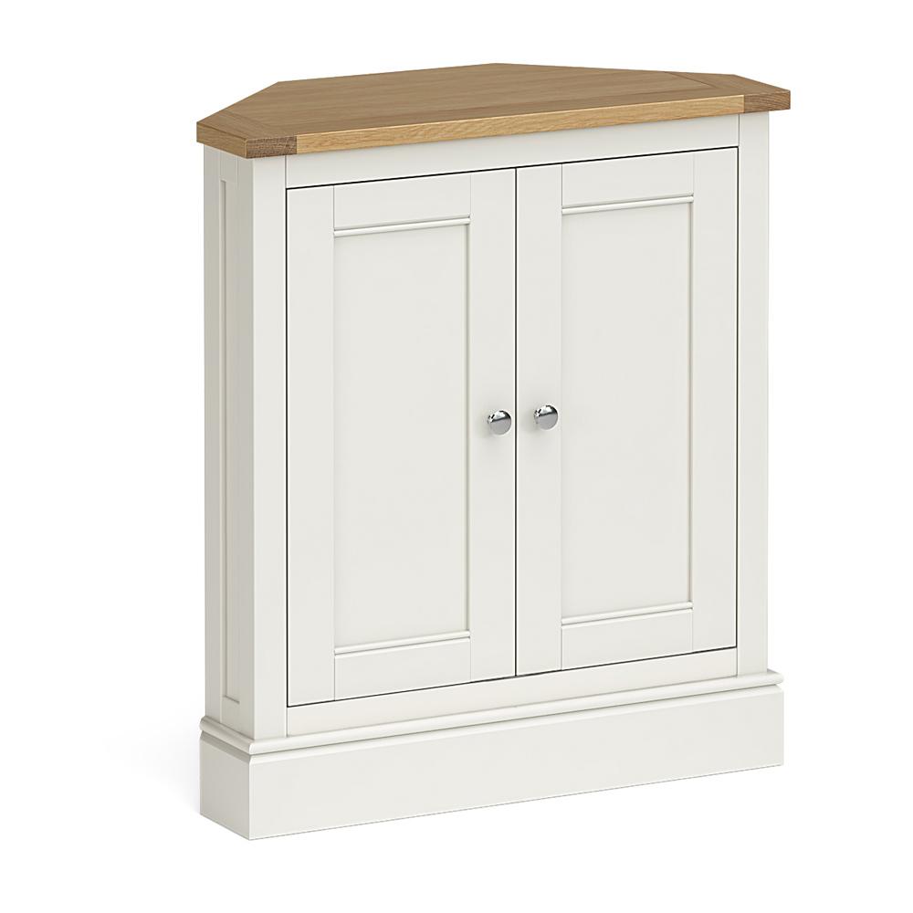 Chichester Corner Cupboard in Ivory by Roseland Furniture