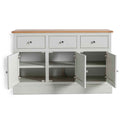 Chichester Ivory Large Sideboard - Front View with doors open