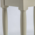 Close up of the curved legs on the Chichester Ledum Green Nest of Tables
