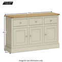 Chichester Large Sideboard - Size guide
