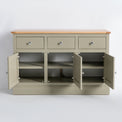 Internal view of the Chichester Ledum Green Large Sideboard