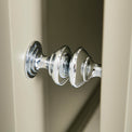 Close up of the opposing door handles on the Chichester Ledum Green Extra Large Sideboard