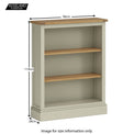 Chichester Small Bookcase in Ledum Green - Size Guide