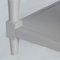 Close up of the grey painted legs on the Chichester Grey Coffee Table