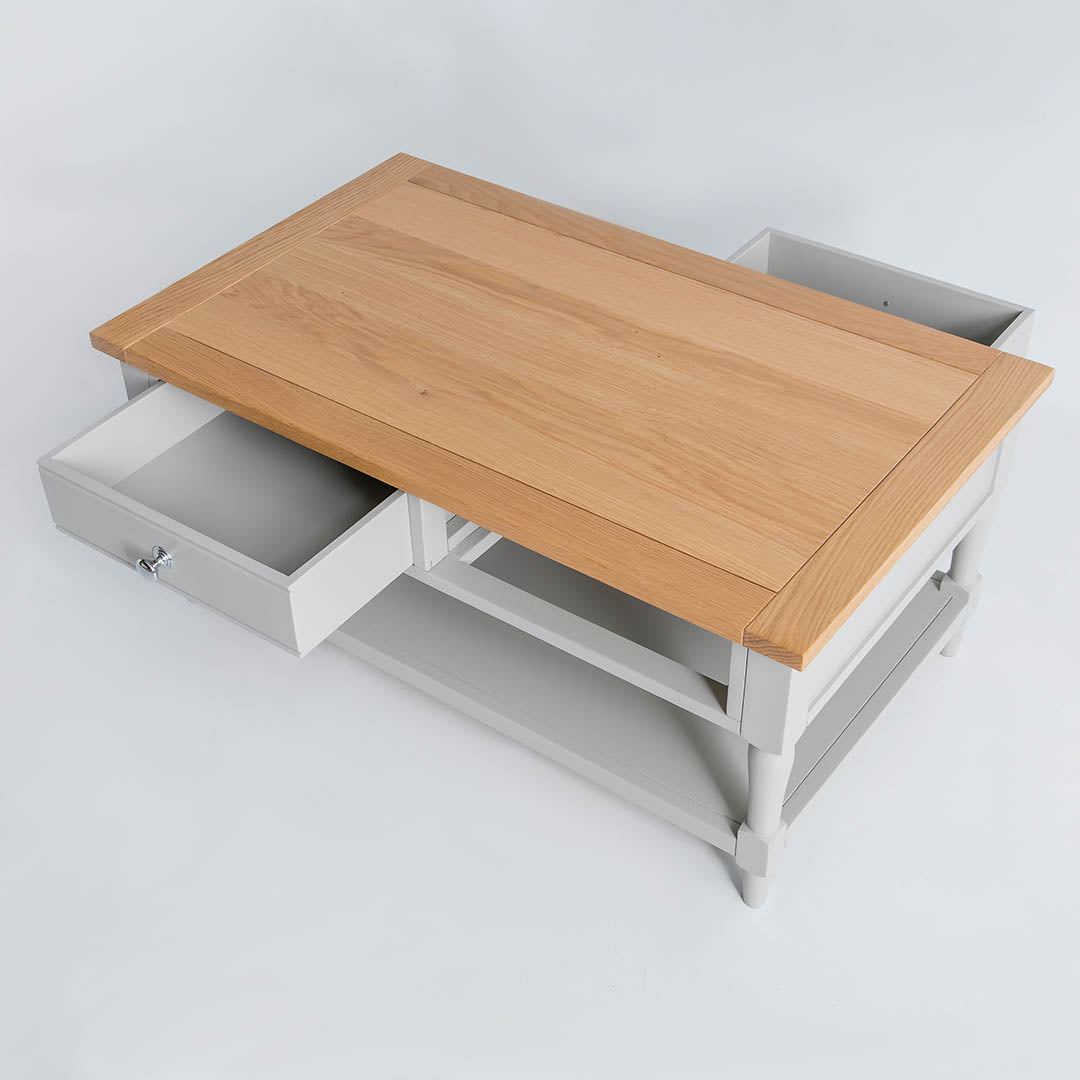 Top view of the Chichester Grey Coffee Table