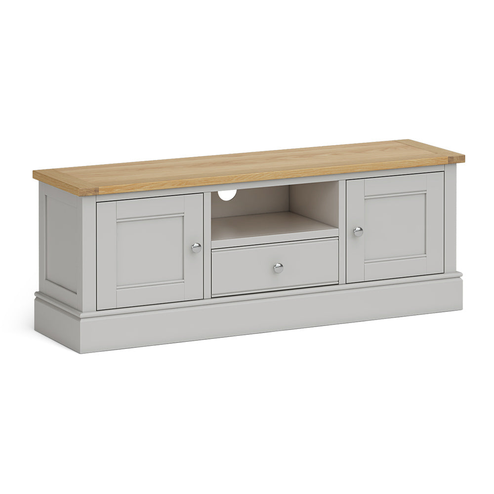 Chichester 135cm TV Stand Chester Grey by Roseland Furniture