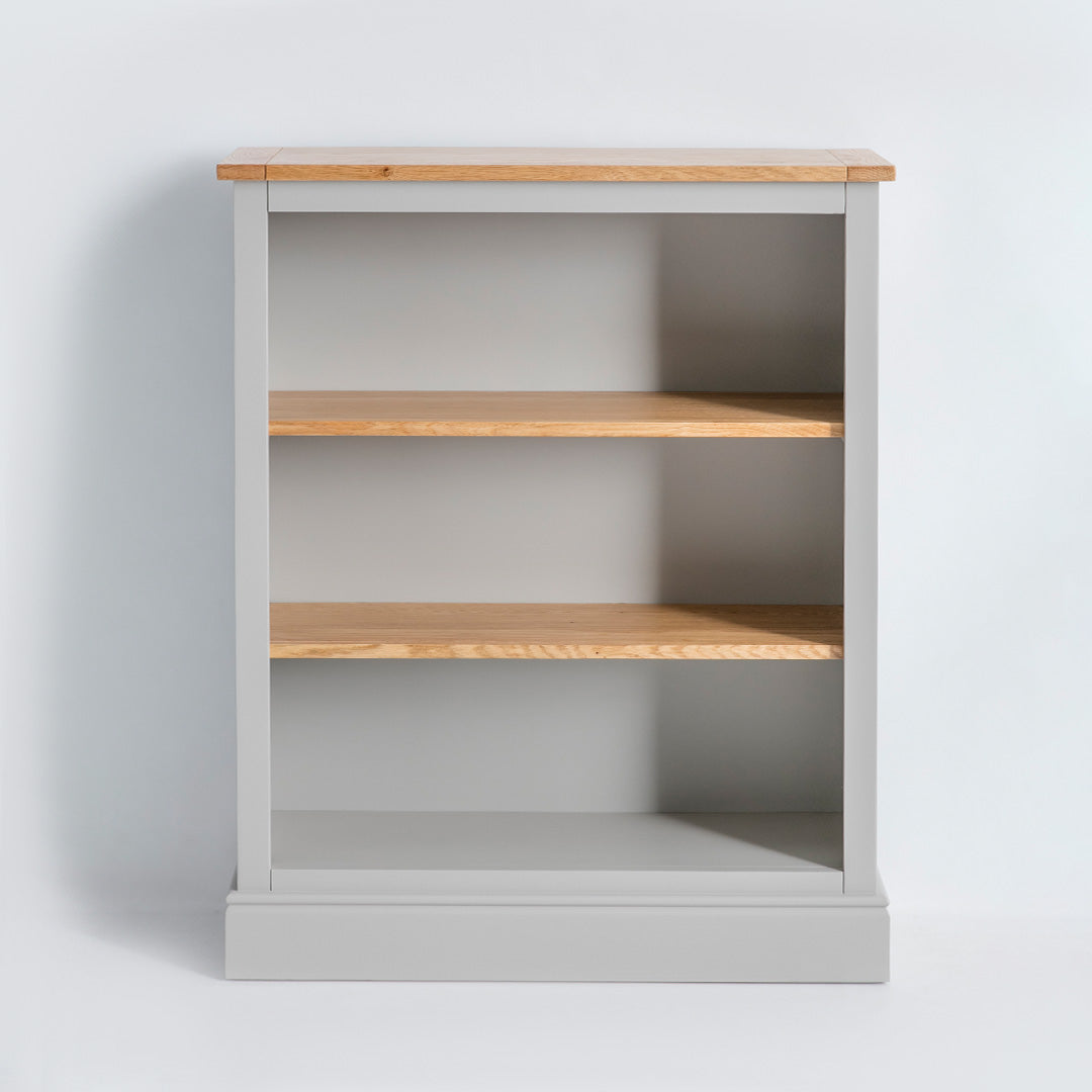 Front view of the Chichester Chester Grey Small Bookcase
