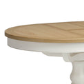 Chichester Round Extending Dining Table - Close up of edge and table top of table
