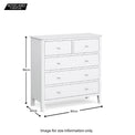 Chester White 2 Over 3 Chest of Drawers - Size Guide