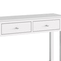 Chester White Console Table - Close up of drawer fronts