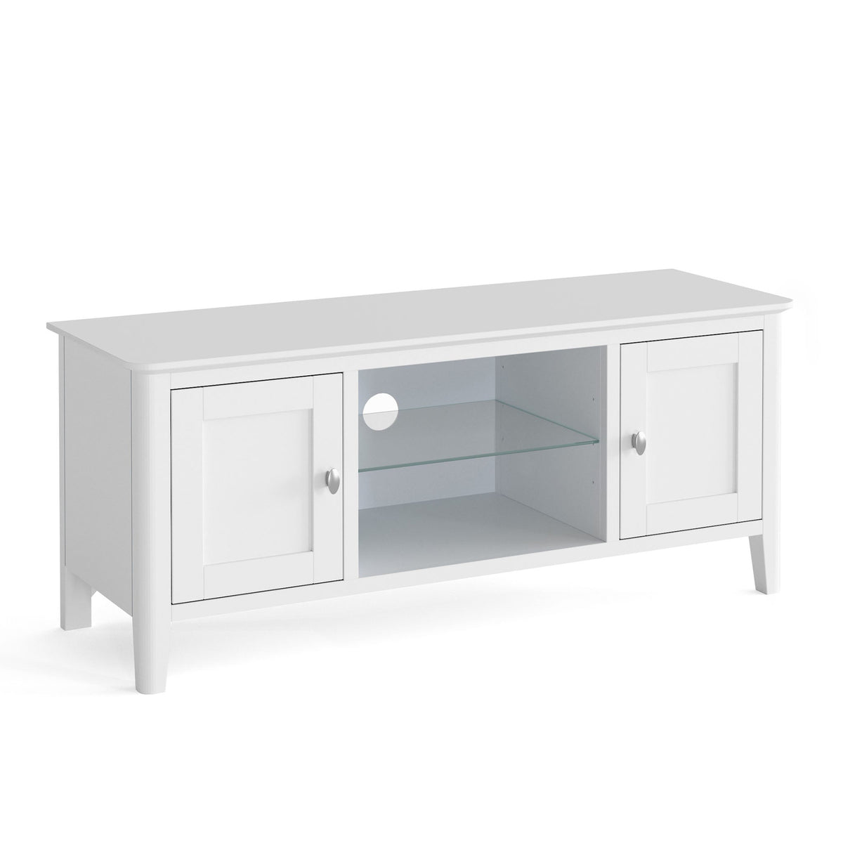Chester White 120cm Large TV Stand by Roseland Furniture