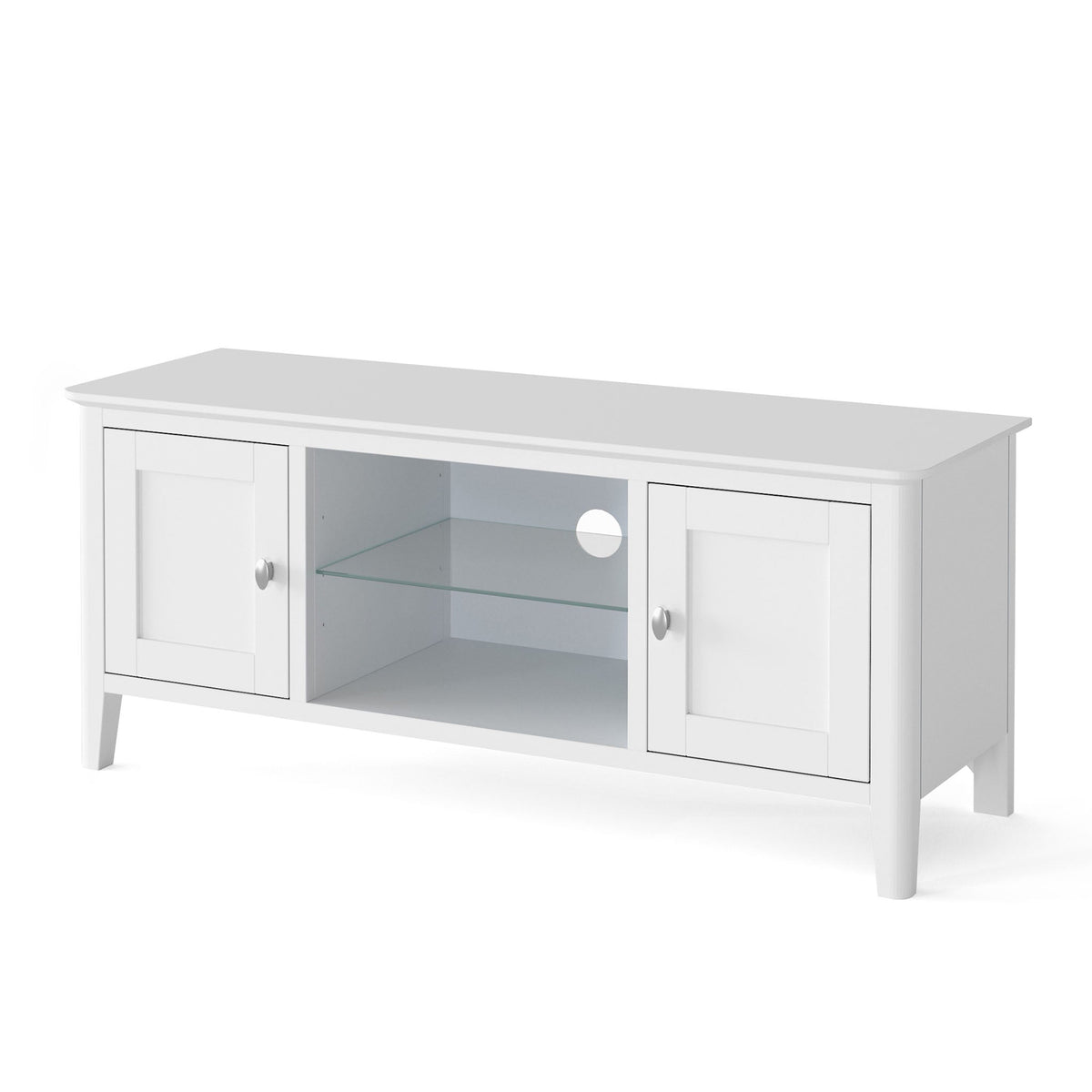 Chester White 120cm Large TV Stand - Side view