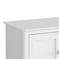 Chester White 120cm Large TV Stand - Close up of top of TV stand