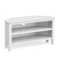 Chester White Corner TV Stand by Roseland Furniture