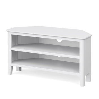 Chester White Corner TV Stand
