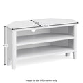 Chester White Corner TV Stand - Size Guide