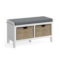 Chester White Storage Bench by Roseland Furniture