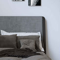 Dumbarton Charcoal Grey 4ft6 Double Bed Frame - Lifestyle close up of headboard