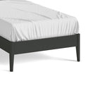 Dumbarton Charcoal Grey 3ft Single Bed Frame - Close up of foot of bedframe