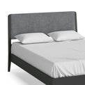 Dumbarton Charcoal Grey 4ft6 Double Bed Frame - Close up of headboard of bedframe