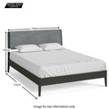 Dumbarton Charcoal Grey 5ft King Size Bed Frame - Size Guide