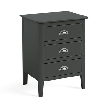Dumbarton Charcoal 3 Drawer Bedside Table