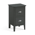 Dumbarton Charcoal Grey Narrow Bedside Table Cabinet from Roseland Furniture
