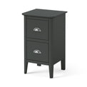 Dumbarton Charcoal Grey Narrow Bedside Table