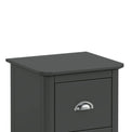 Dumbarton Charcoal Grey Narrow Bedside Table - Close up of top