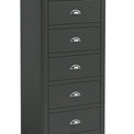 Dumbarton Charcoal Grey Slim Tallboy - Close up of drawer fronts