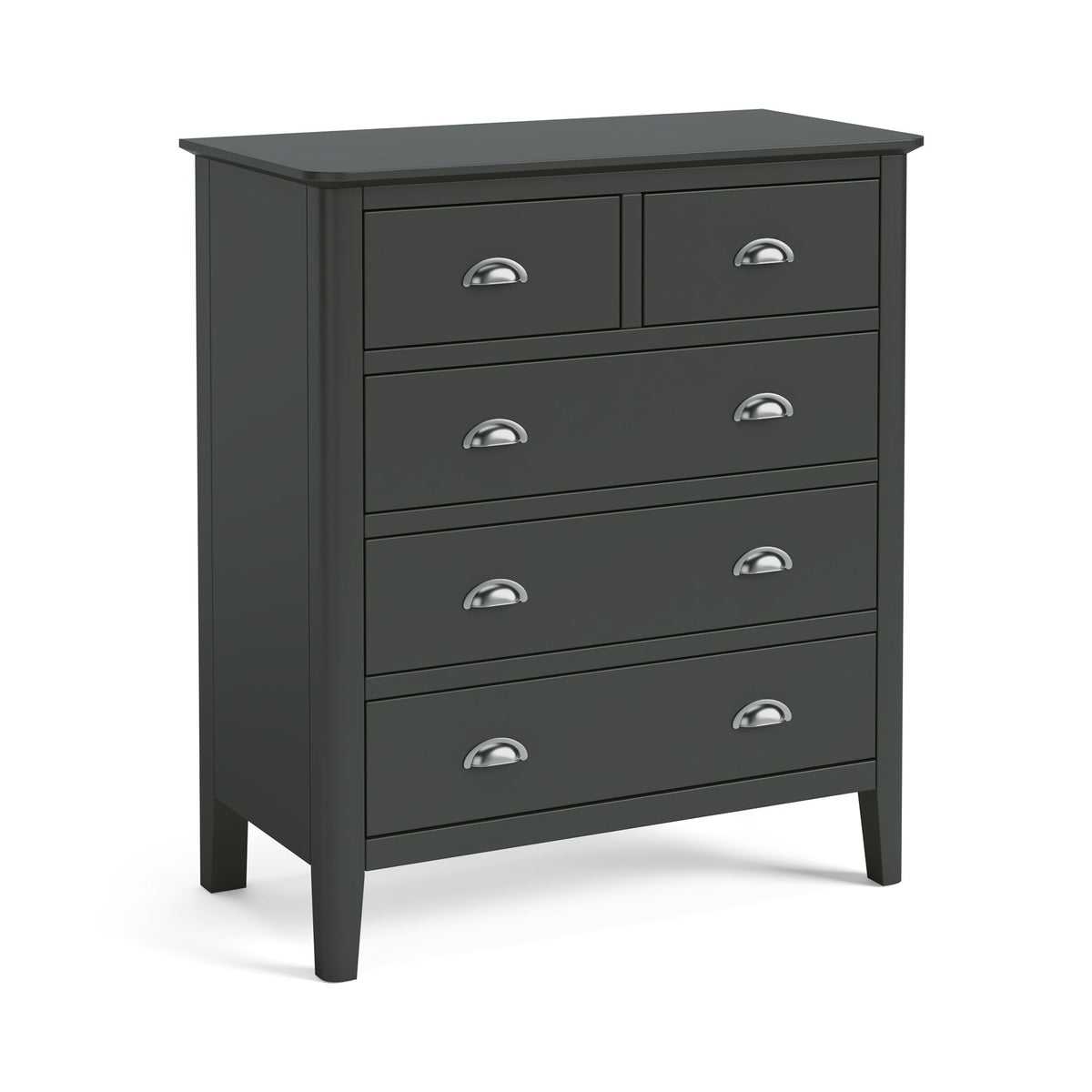 Dumbarton Charcoal Grey 2 over 3 Chest of Drawers from Roseland Furniture