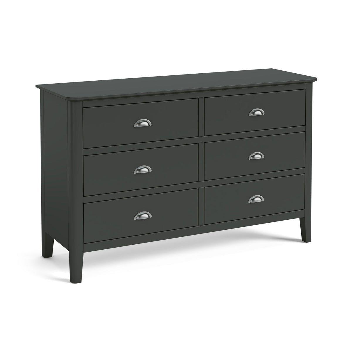 Dumbarton Charcoal Grey 3 over 3 Large Chest of Drawers from Roseland Furniture
