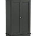 Dumbarton Charcoal Grey 2 Door Double Wardrobe with Drawer - Close up of wardrobe doors