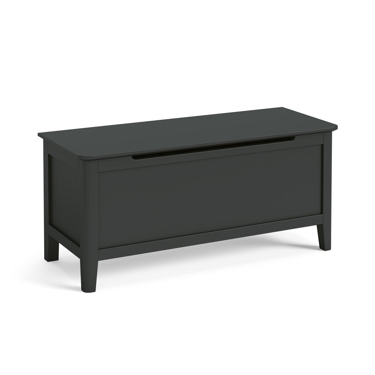 Dumbarton Charcoal Grey Blanket Storage Ottoman Box for Bedroom from Roseland Furniture