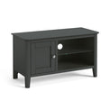 Dumbarton Charcoal Grey Small 90cm TV Unit Media Stand with Cupboard from Roseland Furniture