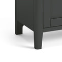 Dumbarton Charcoal Grey 90cm TV Unit Media Stand - Close up of feet